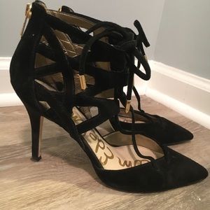 Sam Edelman Zavier Lace Up Heel in Black
